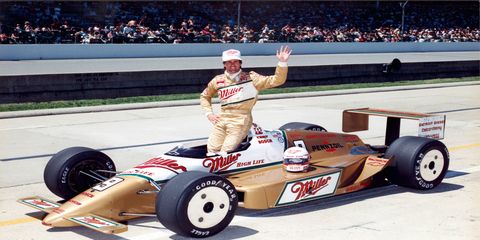 Danny Sullivan raced in the 1988 Indianapolis 500, using the famed Miller High Life livery.