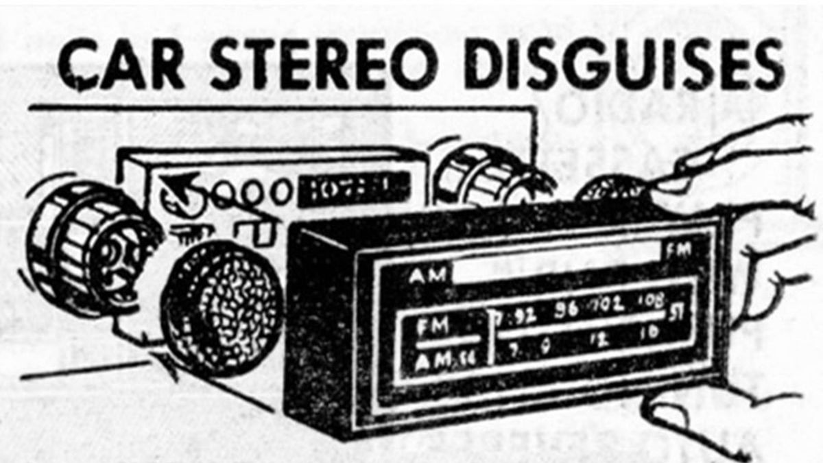 1983: Make your cassette deck look like a cheap factory radio, foil thieves