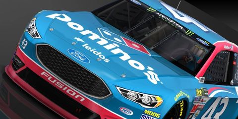 Checkers MC Designs mocked up this paint scheme to introduce Domino's Pizza to Bubba Wallace.