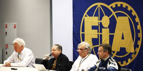 FIA press conference in Sochi, Russia.
