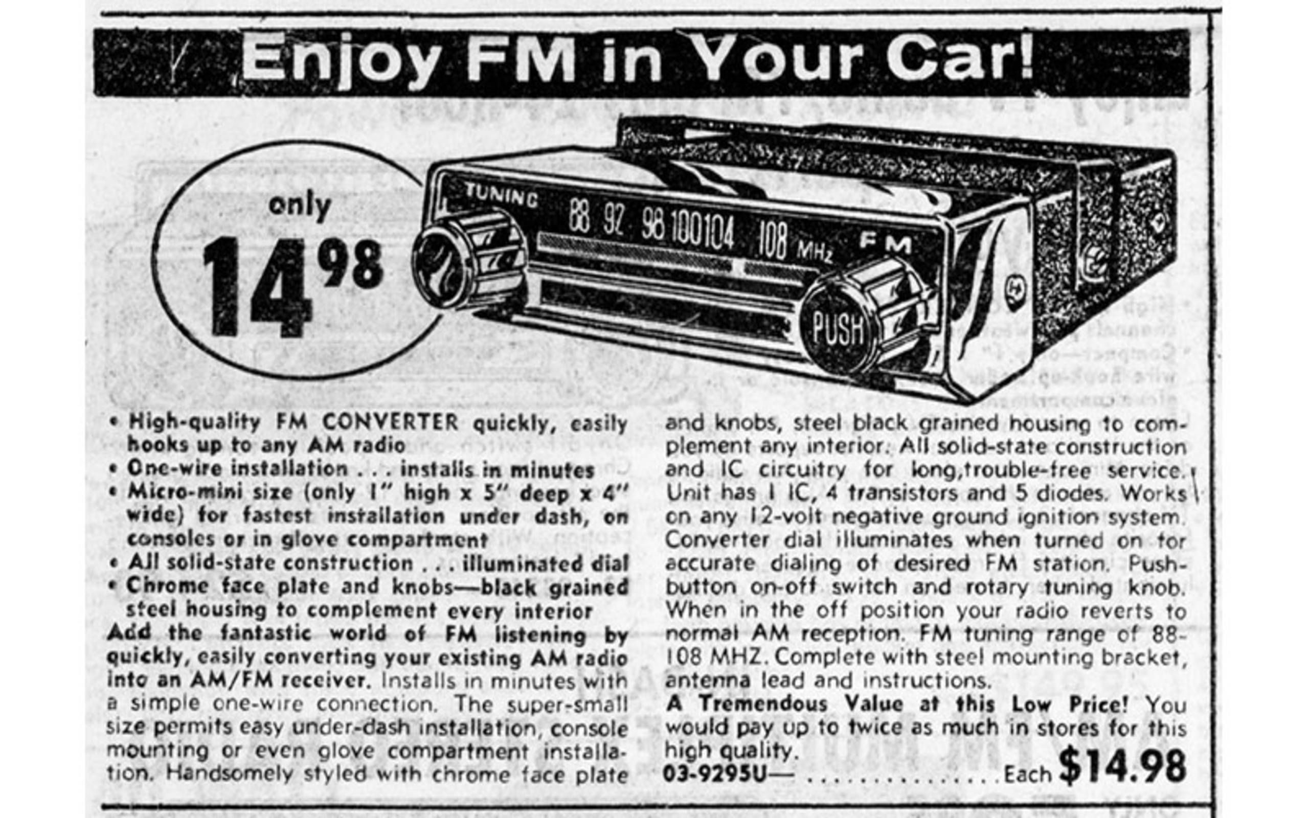 1983: Make your cassette deck look like a cheap factory radio, foil thieves
