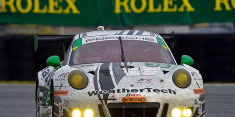 The No. 22 WeatherTech Porsche GT3 R for Cooper MacNeil and Leh Keen is bidding to give Alex Job Racing its 11th win at Sebring.