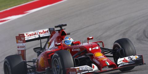 Scuderia Ferrari driver Fernando Alonso at the Circuit of the Americas in Austin, Texas, this past weekend.