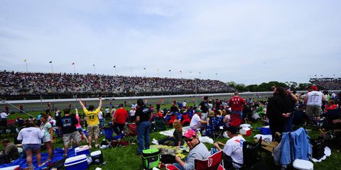 A lot of food gets eaten at Indianapolis Motor Speedway during a typical race day.