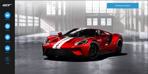 Get ready to waste the first part of your work day dreaming about the Ford GT, because this configurator is addicting.