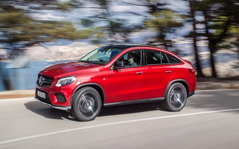 This is the 2016 Mercedes-Benz GLE 450 AMG Sport coupe.