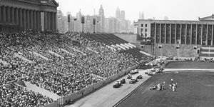 Soldier Field would attract 20,000 to 30,000 fans for a typical race card with special racing bring in as many as 80,000.