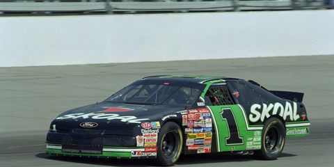 Rick Mast pilots his No. 1 Skoal Ford during the 1994 Brickyard 400.