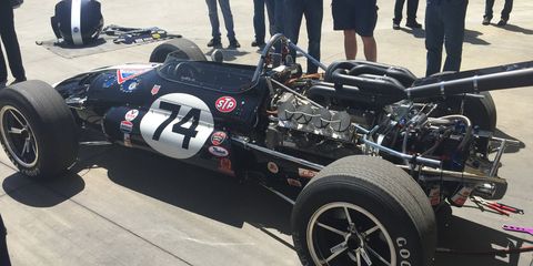 Gurney's '67 Indy car after they ran the engine for everyone.