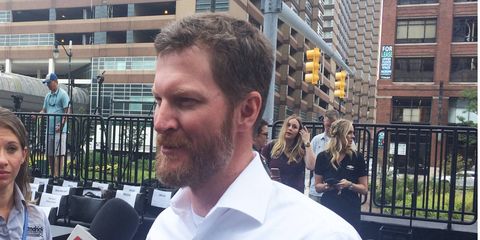 Dale Earnhardt Jr. was in Detroit on Sunday to help Chevrolet unveil its 2018 NASCAR Camaro ZL1.