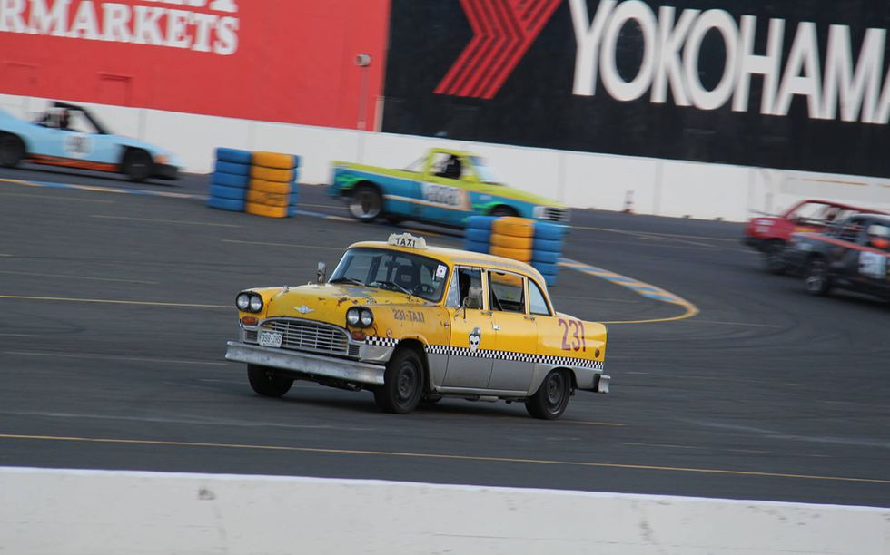The Rocket Surgery Racing 1978 Checker Marathon competes in the 24 Hours of LeMons low-budget endurance-racing series.