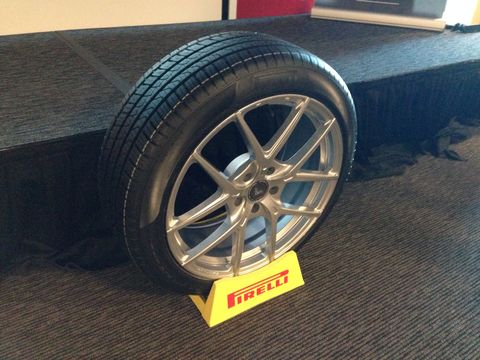 Pirelli P-Zero All Season Plus on display in the conference area