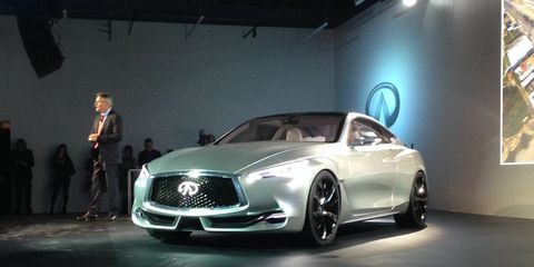The Q60 concept is widely seen as previewing a production version of the car, which is expected to reach showrooms in late 2015.