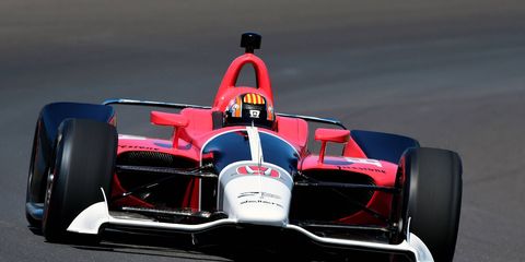 IndyCar veteran Oriol Servia took the 2018 Honda for a spin around the Indianapolis Motor Speedway on Tuesday.