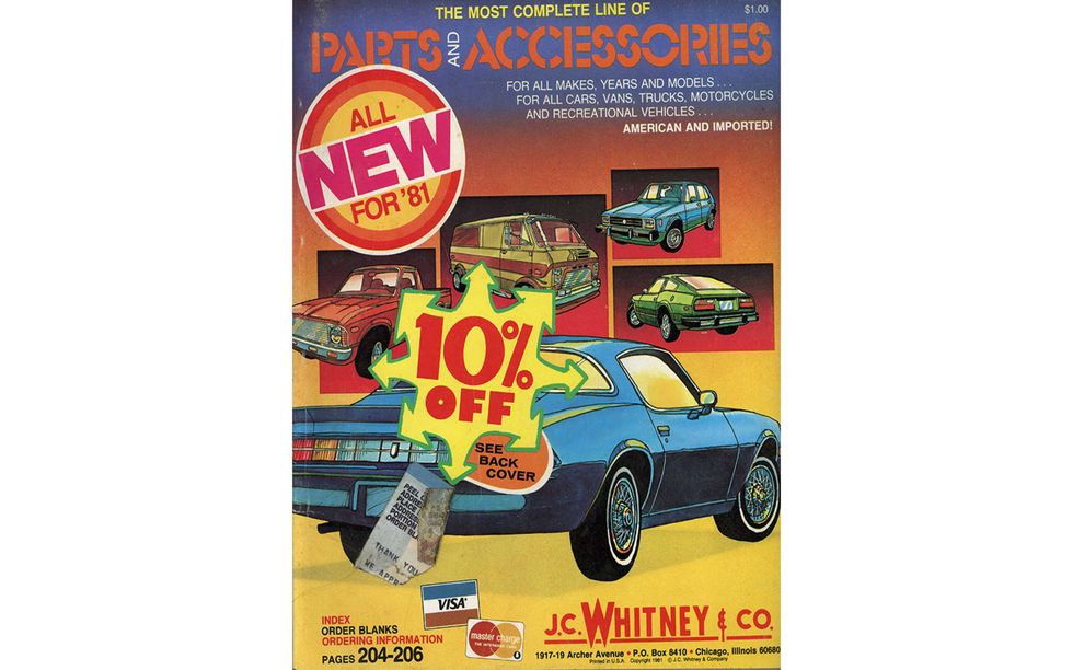 Here's what JC Whitney catalogs looked like in 1981.