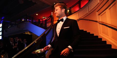 Reigning F1 champion Nico Rosberg says he wants to take this dashing look to Hollywood someday.