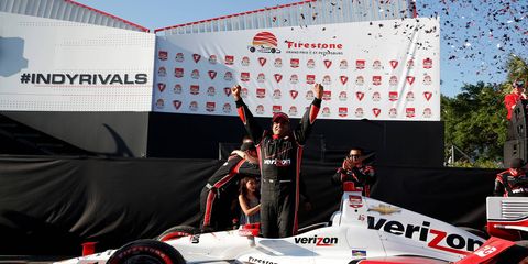 Juan Pablo Montoya won Sunday's season-opening IndyCar race at St. Petersburg.