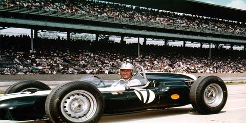 Jack Brabham raced in the 1961 Indy 500 with a car that had the engine in the rear, a revolutionary set up for the time.