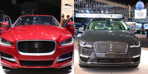 The Jaguar XF and Lincoln MKZ look surprisingly similar.