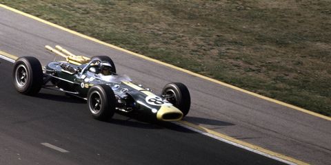 Jim Clark won the 1965 Indy 500 in dominating fashion, leading 190 laps in the Lotus 38.