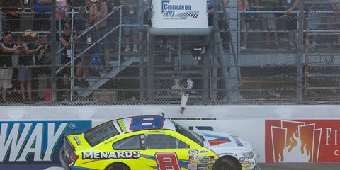 Brandon Jones beat runner-up Chase Briscoe to the finish line by six seconds at Michigan International Speedway on Friday.
