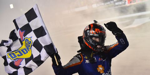 Kyle Busch rallied from a pit road speeding penalty to win the Camping World Truck Series race at Bristol on Wednesday night.