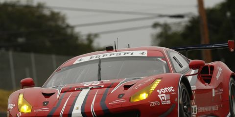 Daniel Serra raced the Scuderia Corsa Ferrari 488 GTE to the pole position at Laguna Seca on Saturday.
