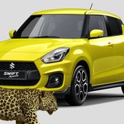 An artist's rendering of the leopard that brought the Suzuki factory to a standstill.