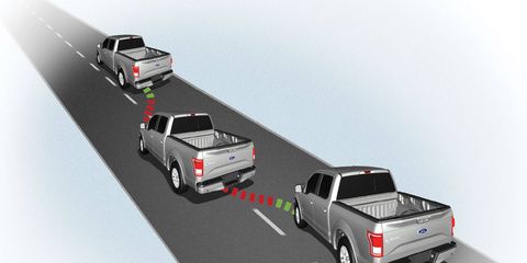 Lane departure warning alerts the driver when the vehicle starts to deviate from its lane, usually with an audible or tactile warning.