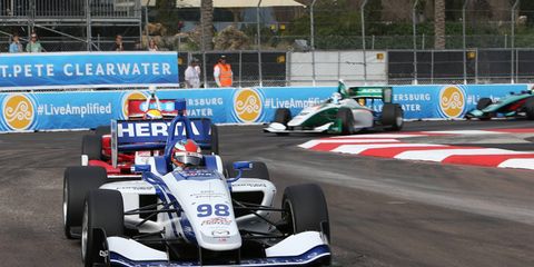 Colton Herta led every lap in St. Petersburg Sunday.