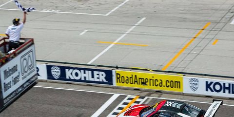The win for Long was his 10th in his Pirelli World Challenge career.