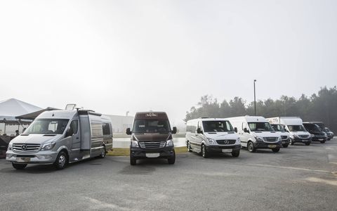 The Mercedes Sprinter is available in multiple wheelbase, roof height and wheel configurations.