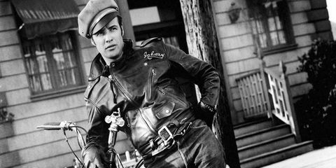 Marlon Brando as Johnny Strabler in the 1953 film 'The Wild One.'