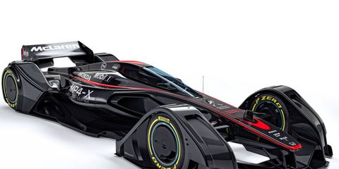On Thursday, McLaren unveiled photos of its MP4-X concept race car.