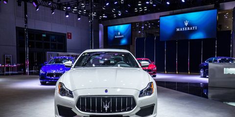 The 100,000th Maserati has a white exterior and tan interior with 21-inch rims and red brake calipers.