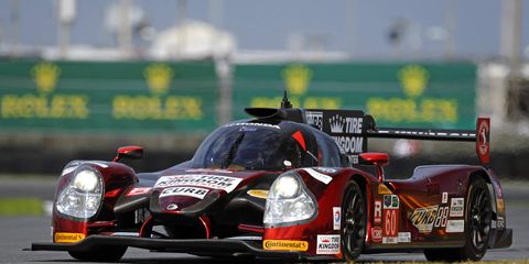 Oswaldo Negri Jr. put Honda on the pole for the Rolex 24 at Daytona with a lap at an average speed of 129.201 mph on Thursday.