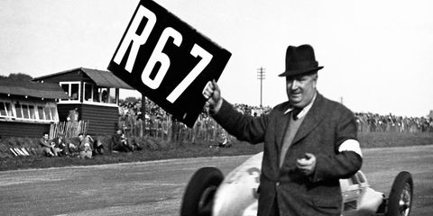 Neubauer at the 1937 Donnington Grand Prix in Derbyshire, England.