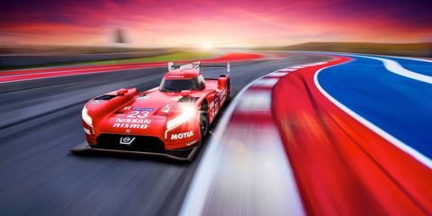 Nissan revealed its Le Mans LMP1 car during the Super Bowl.