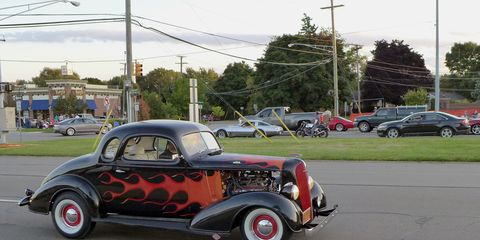 Technically a one-day event, the 2014 Woodward Dream Cruise was in full swing by Wednesday night.