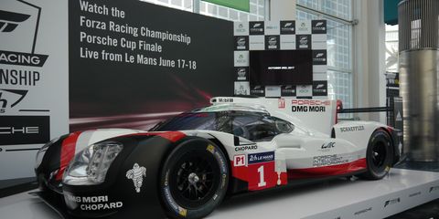 Porsche partnered with Forza for a little co-promotion. The 919 shown here at E3 was meant to call attention to the Forza Racing Championship Porsche Cup Finale that will be held live from Le Mans this weekend. Porsche also revealed its GT2 RS at the same time E3 was being held in Los Angeles -- it will be the cover car for "Forza Motorsport 7."