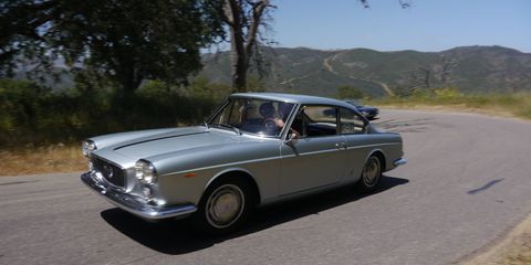 After lunch, everyone went driving on great roads. Everything's either a Flaminia, a Fulvia or a B20. Unless it's an Appia. This one's a Flaminia. I think.