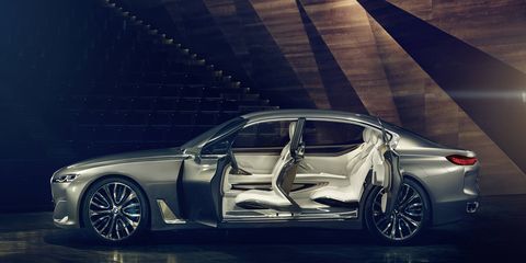 The Vision Future Luxury concept previews some of the design language and tech that we'll see in the 2016 BMW 7-series.
