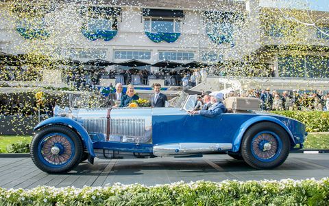 this year the jules heumann trophy for most elegant open car at pebble went to bruce mccaw's 1929 mercedes benz s barker tourer, which went on to win best of show
