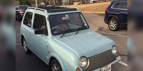 A Nissan Pao, chilling on campus.