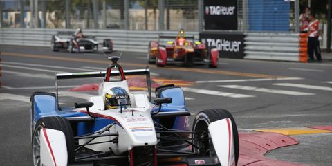 Charles Pic races in Beijing for Andretti Autosport during the inaugural Formula E race on Sept. 13.