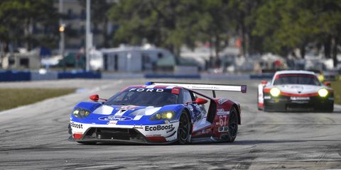 Ryan Briscoe won the GTLM pole with a lap of 1 minute, 55.939 seconds at Sebring Friday.
