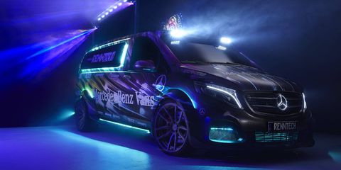 RENNtech Party/DJ van featuring the Mercedes Metris.