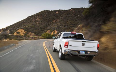 The 2014 Ram 1500 Laramie Limited Edition Crew Cab comes in at a base price of $50,525 with our tester topping off at 58,015.