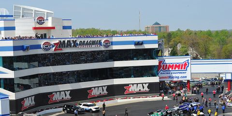 The NHRA event in Charlotte was postponed until later on this week.