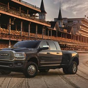 The 2500 and 3500 Ram Kentucky Derby edition should look right at home in the parking lot of Churchill Downs.